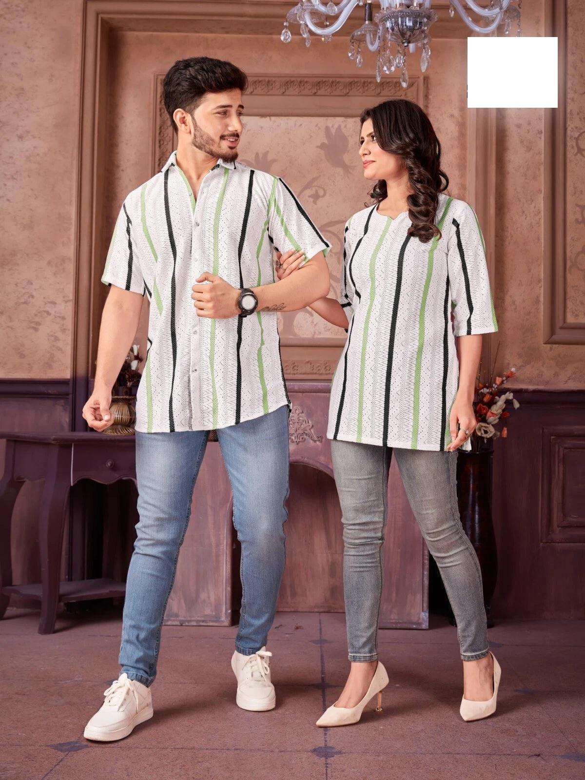 Important Party Wear , Shirt & Kurti Couple Combo Set 16-ST