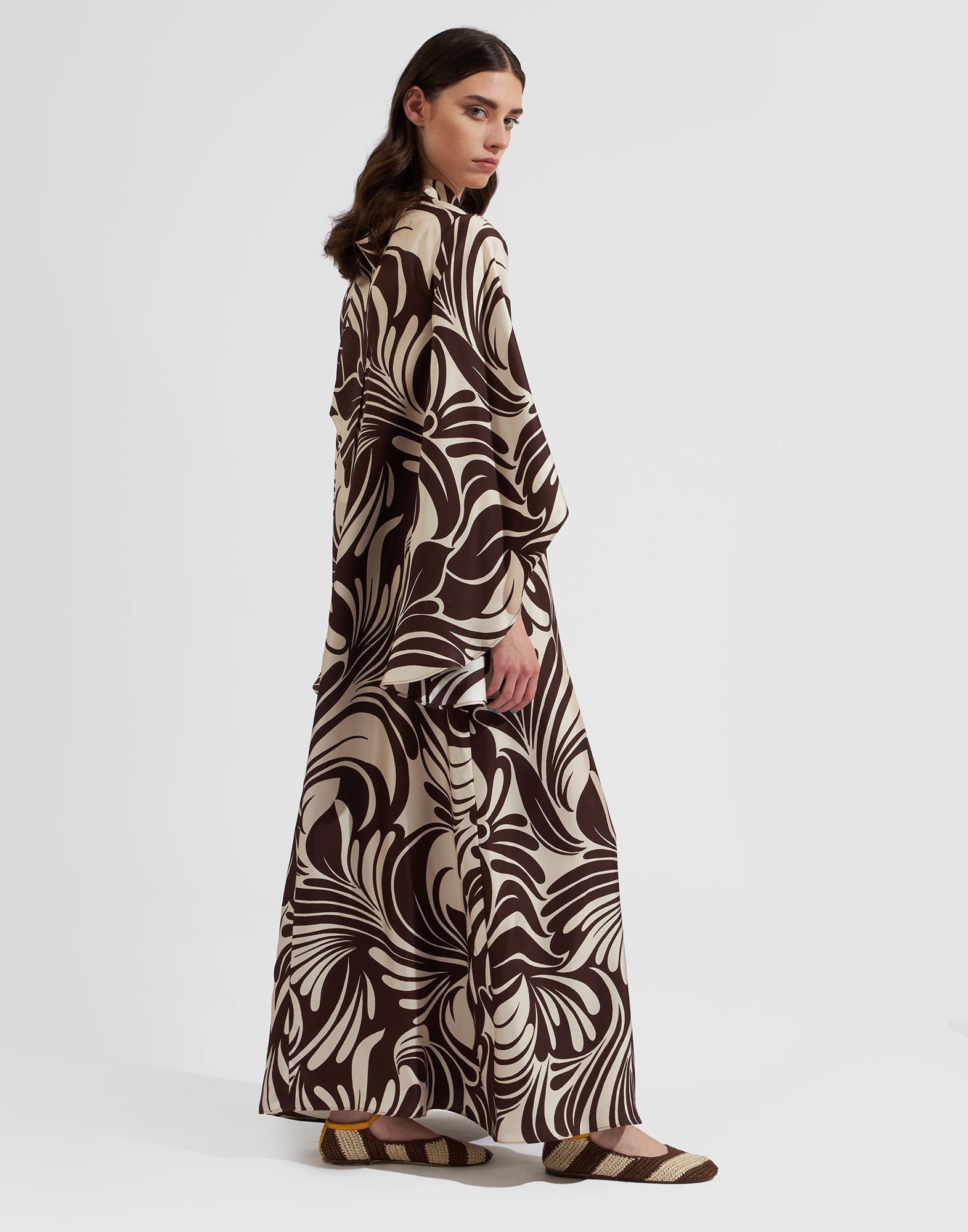 Premium Persian Silk Casual Wear Women's Long Kaftan