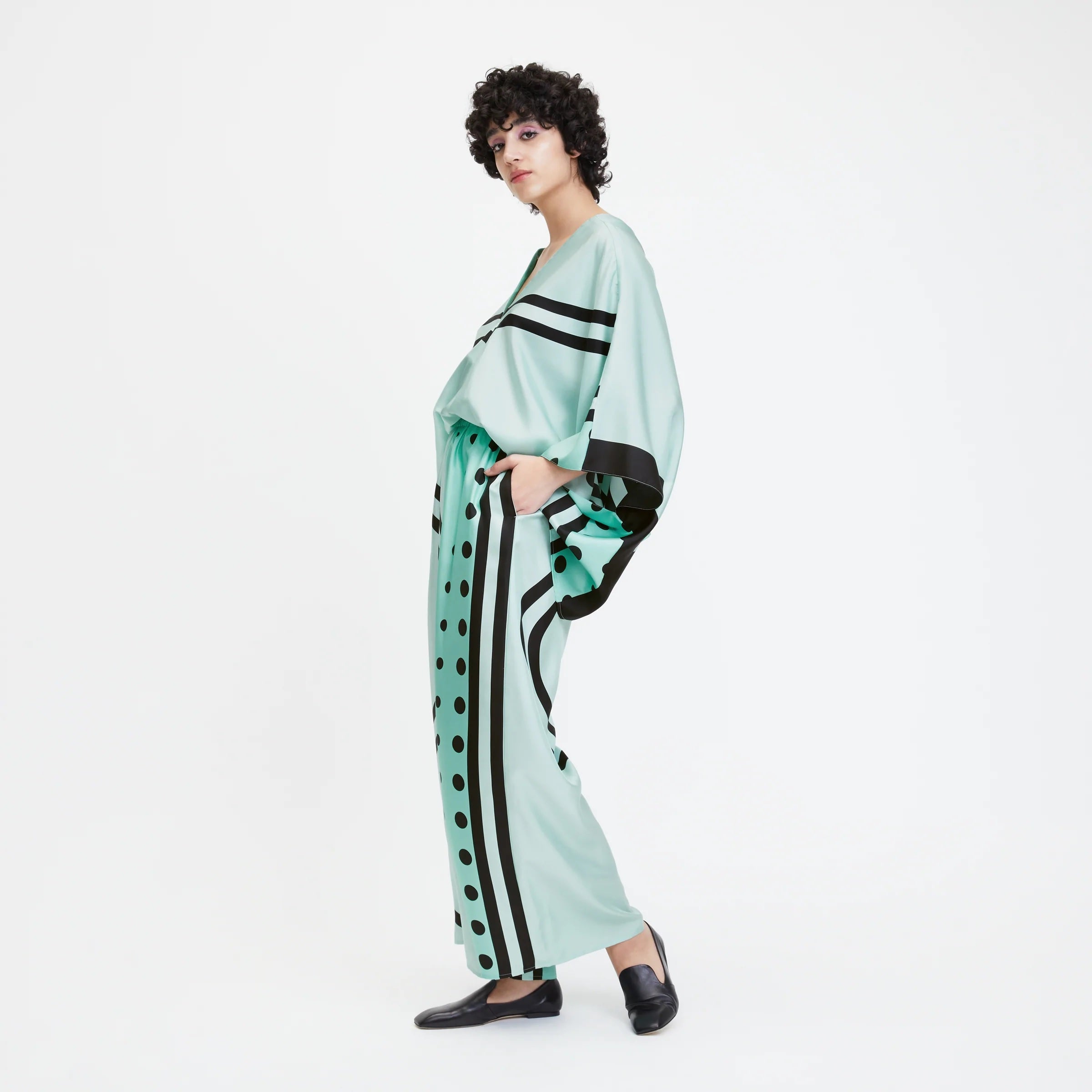 Soft Satin Silk Co-ord Set , Printed Women's Co-ord