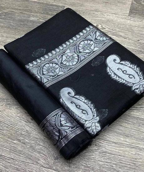 Women's Wedding Wear Soft Lilan Slab Attractive Saree&Blouse 11-SS