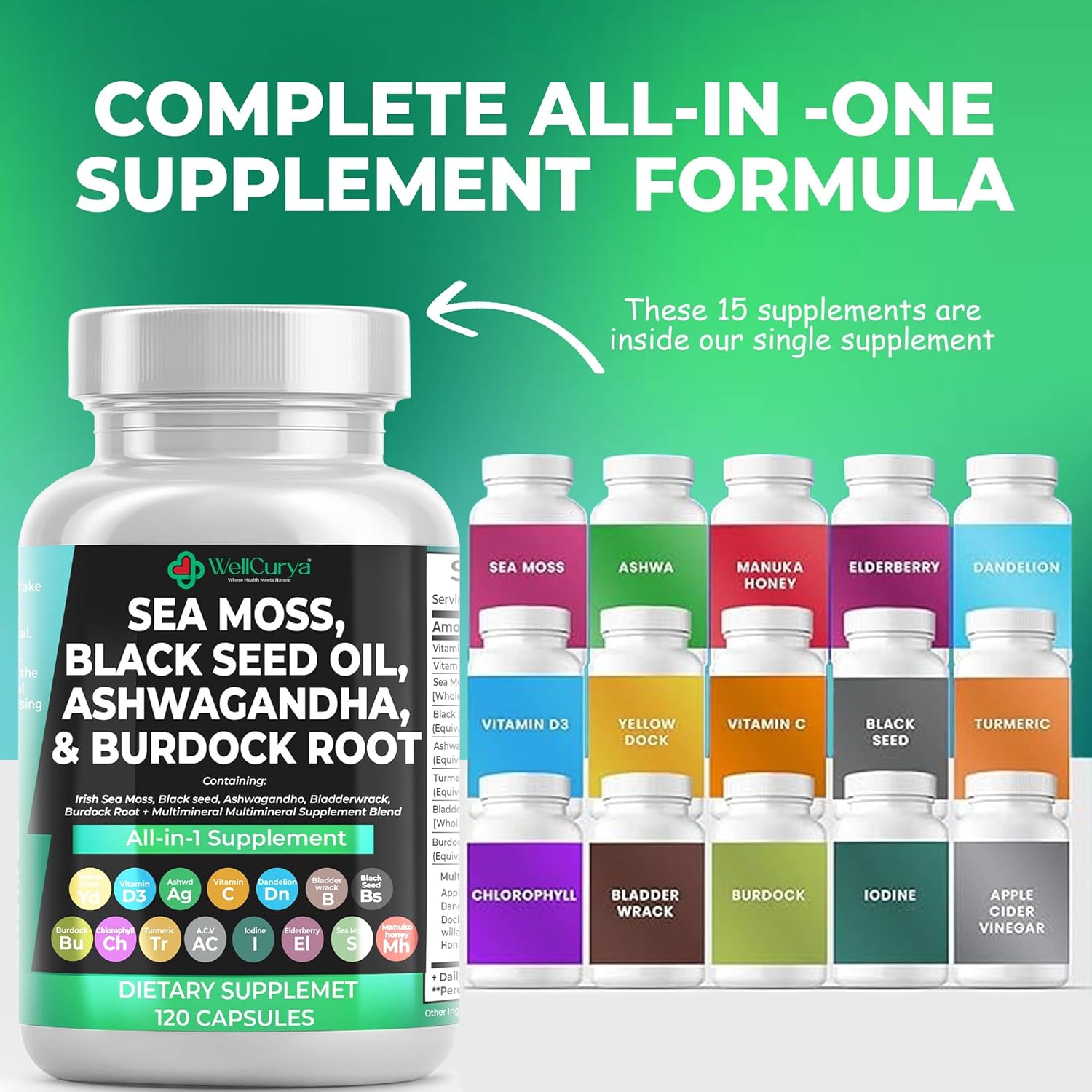 WELLCURYA Blended Vitamin Supplement -120 Capsule