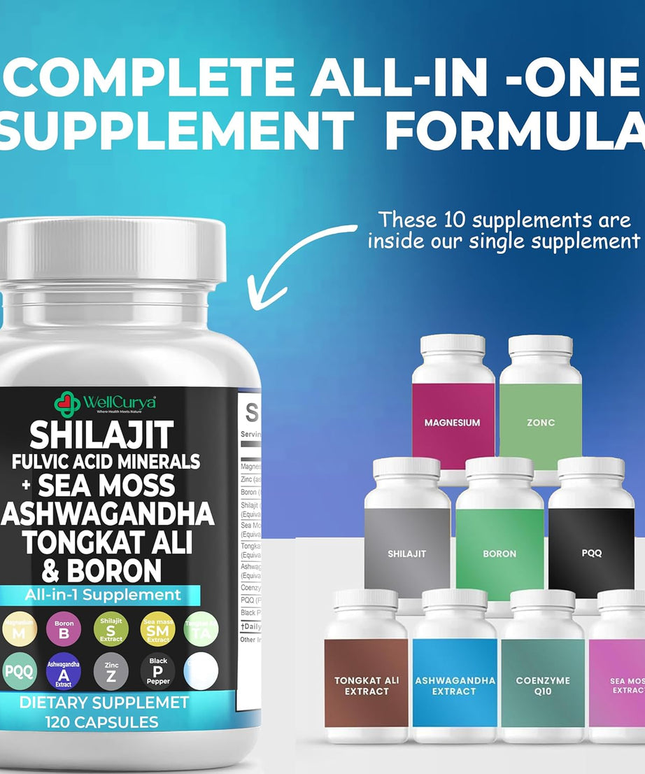 WELLCURYA Herbal Capsules – 120 Count | Plant-Based Daily Formula