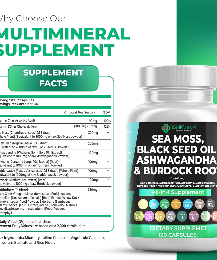WELLCURYA Blended Vitamin Supplement -120 Capsule