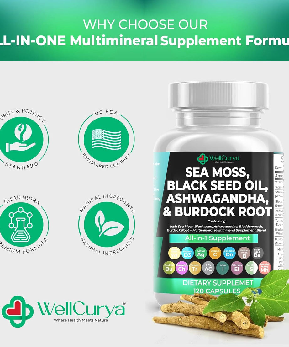 WELLCURYA Blended Vitamin Supplement -120 Capsule