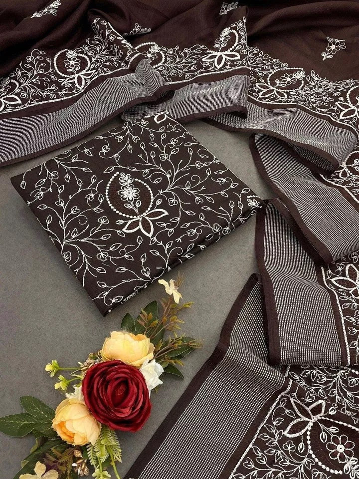 Bollywood Wedding Cotton Embroidery Heavy Work,PartyWear Fancy Sari Blouse
