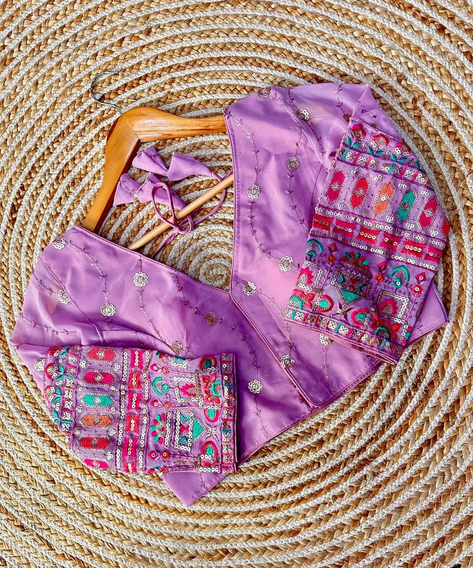 Full Stitched Milan Georgette Fancy Designer Traditional Look Blouse Choli