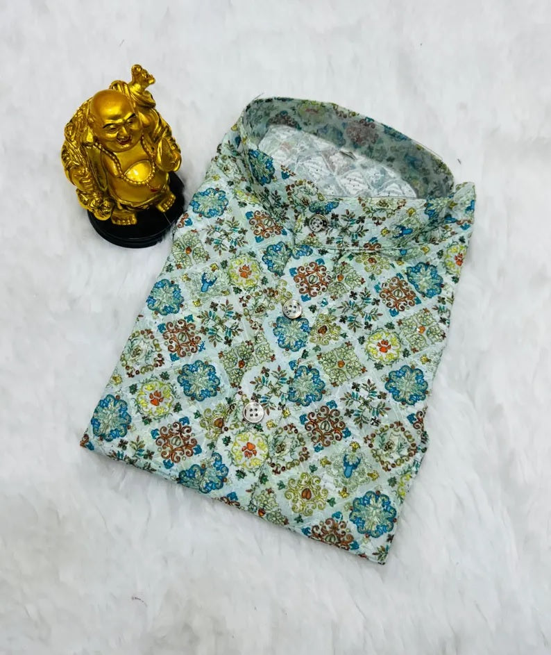 Pure Cotton Kurta Pajama Set For Boy's