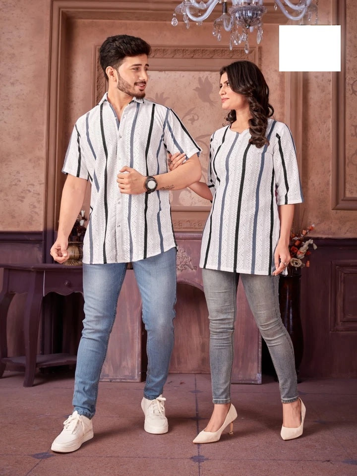 Important Party Wear , Shirt & Kurti Couple Combo Set 16-ST
