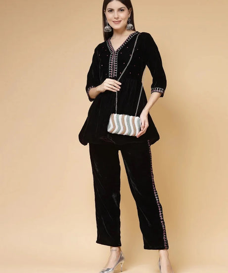 Traditional Embellished Faux Silk Box Clutch