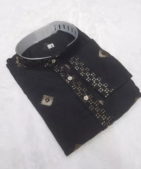 Ethnic Festival Classic Style Full Stitched Silk Men's Kurta & Pajama Set