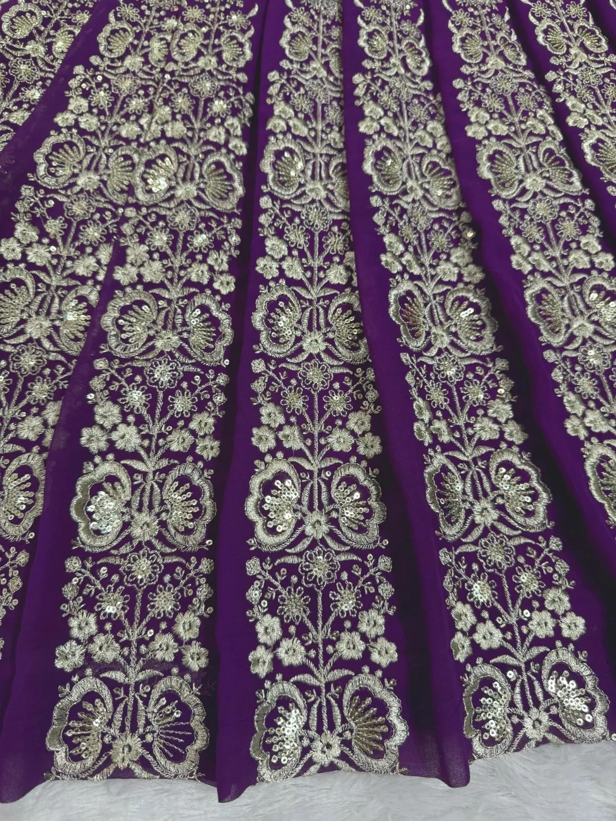 Georgette With Sequence Thread Work Designer Lehenga Blouse & Dupatta