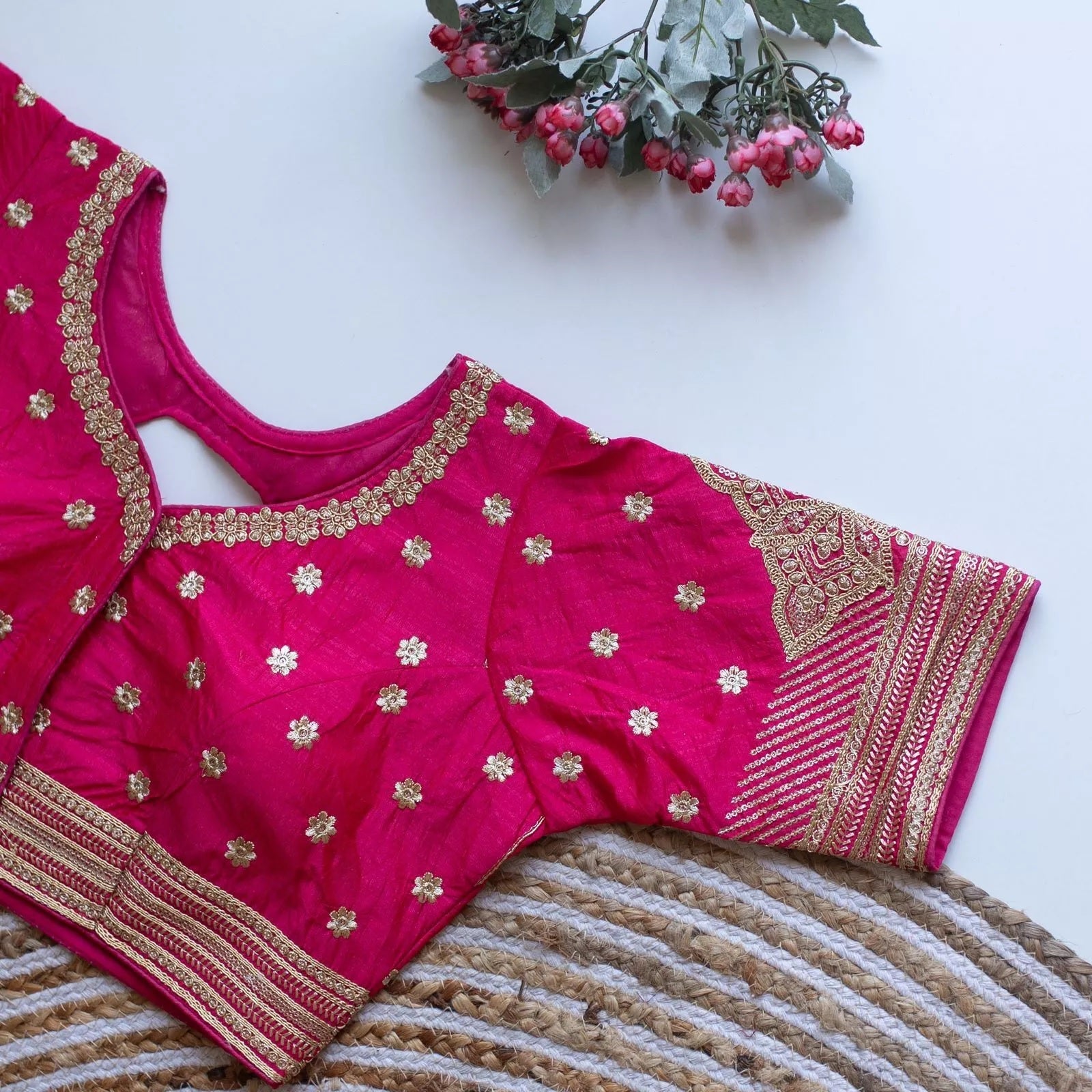 Women's Caterpillar Silk Full Stitched Blouse