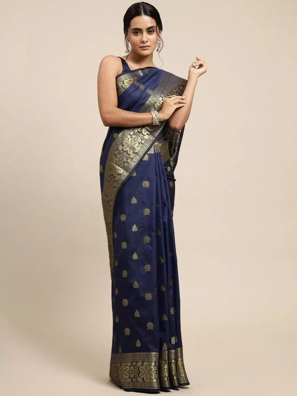 Party Wear Fancy Banarasi Soft Silk Saree For Women's