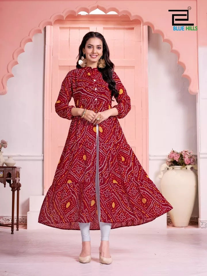 Pure Georgette With Half Inner Crepe Long Anarkali Gown & Dress