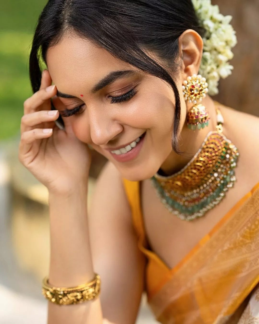 Designer Festival Collection Soft Lichi Silk Saree & Blouse