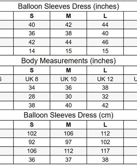 Co-Linen Balloon Sleeves Dress