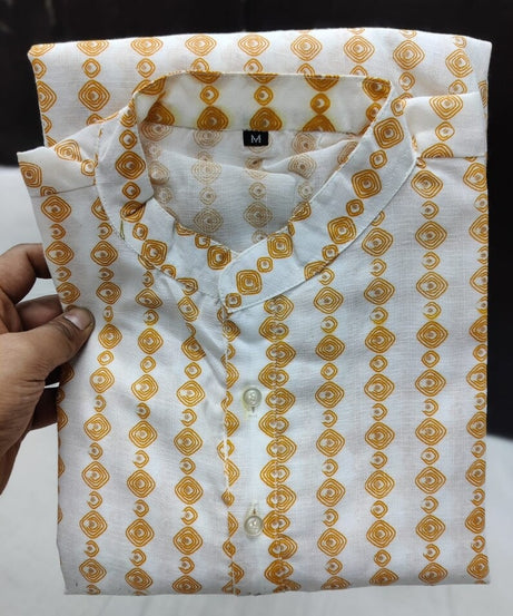 Heavy Magic Cotton Kurta Pajama For Men's & Kid's Combo Set