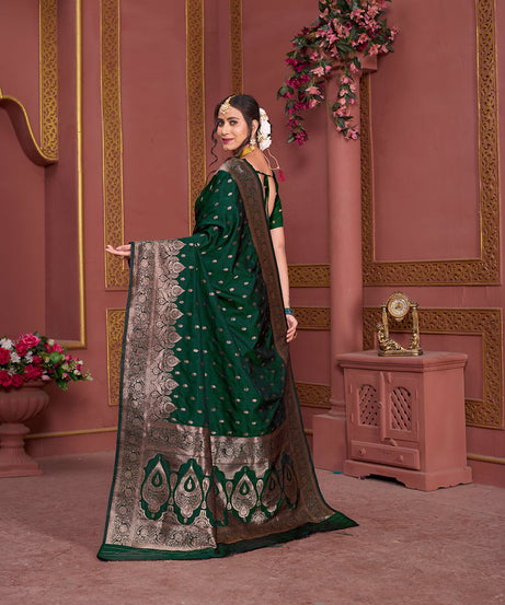 Soft Silk Banarasi Jari Work Beautiful Designer Sari With Blouse