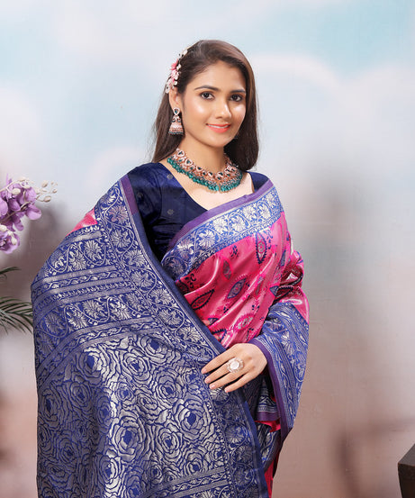 Kanjiwaram Silk Saree With Rich Pallu Designer Sari With Blouse