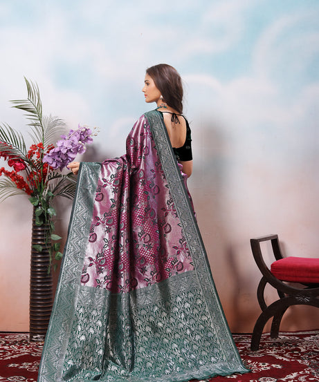 Kanjiwaram Silk Saree With Rich Pallu Designer Sari With Blouse