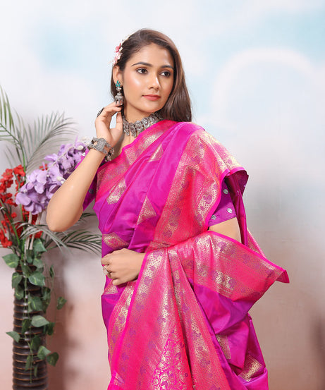 Traditional Wear Beautifull Soft Silk Saree, Wedding Wear Sari With Blouse