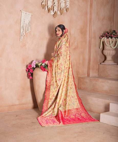 Pure Tissue Trditional Wear Sari , Wedding Festival Saree With Blouse