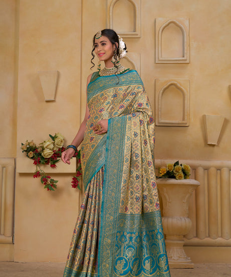 Traditional Wear Elegant Designer Saree, Pure Tissue Sari With Blosue