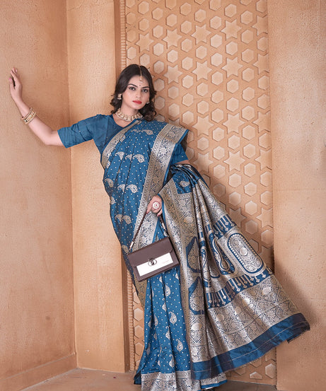 Soft Silk Saree Heavy Banarasi Traditional Wear Sari With Blouse