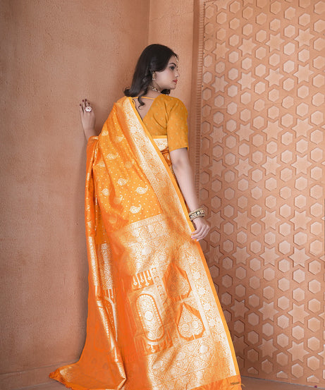 Soft Silk Saree Heavy Banarasi Traditional Wear Sari With Blouse