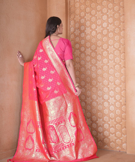 Soft Silk Saree Heavy Banarasi Traditional Wear Sari With Blouse