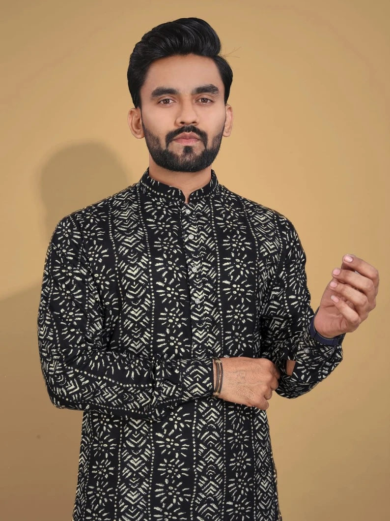 Premium Soft Cotton Men's Kurta Pajama Set