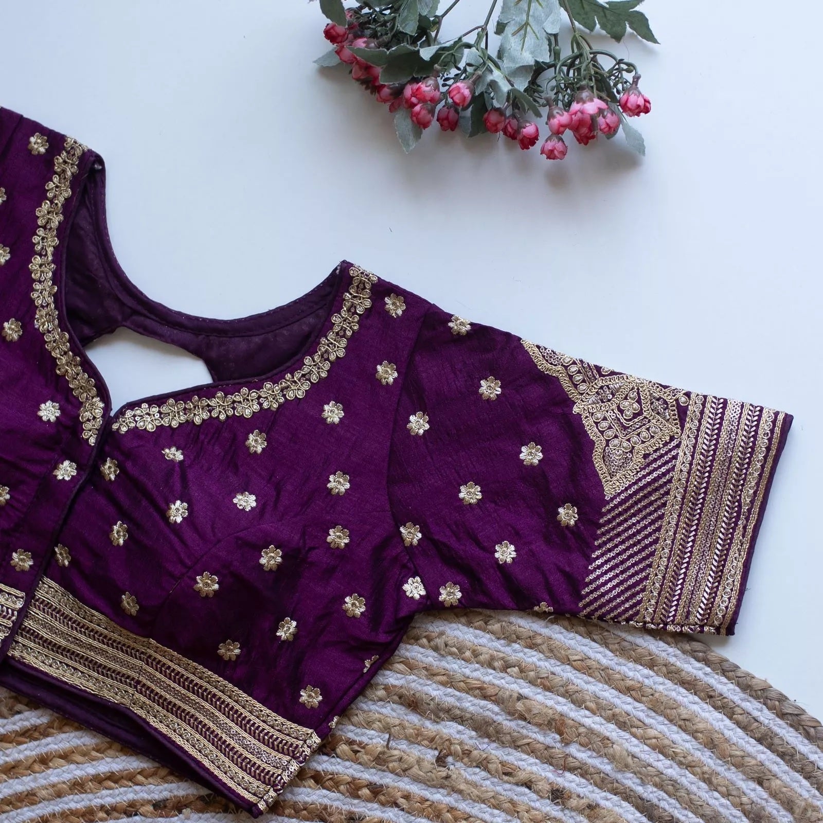 Women's Caterpillar Silk Full Stitched Blouse