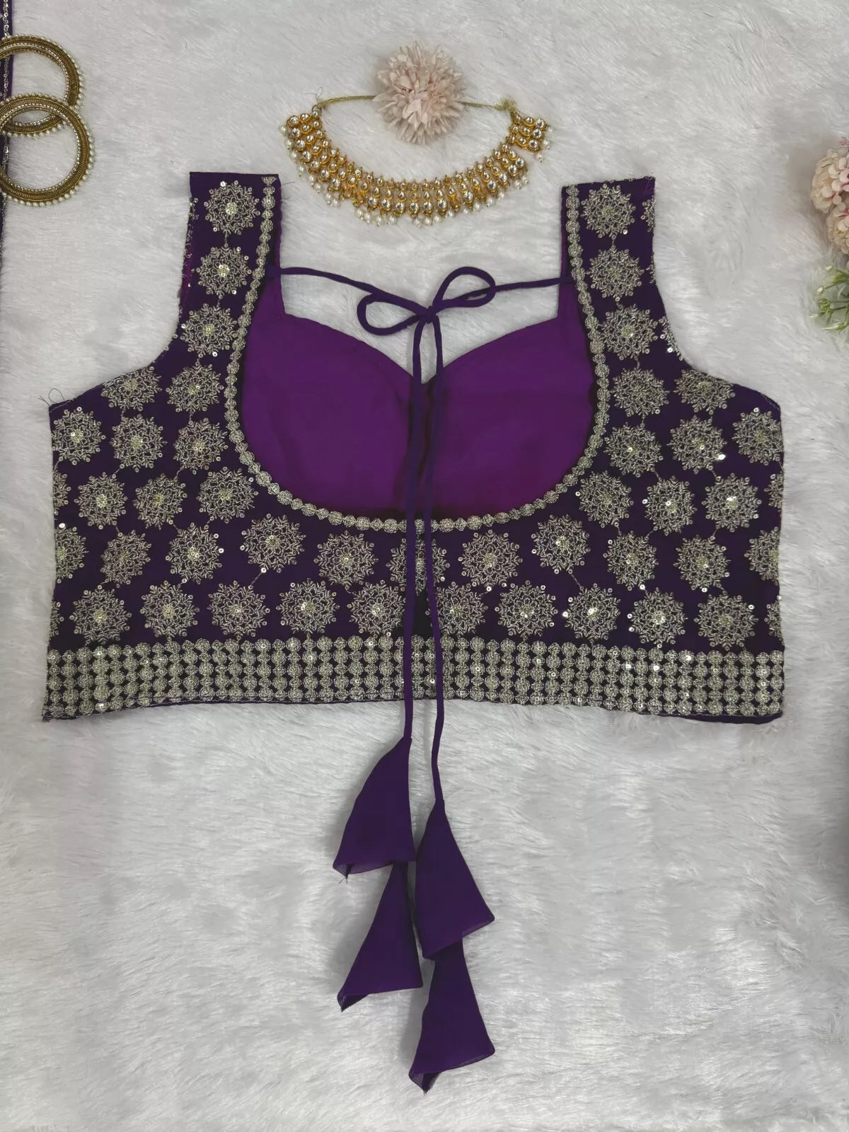 Georgette With Sequence Thread Work Designer Lehenga Blouse & Dupatta