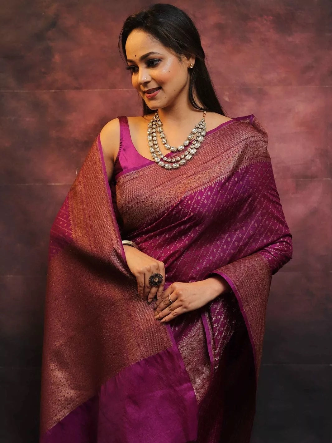 Bollywood Ethnic Banarasi Soft Silk Saree & Blouse