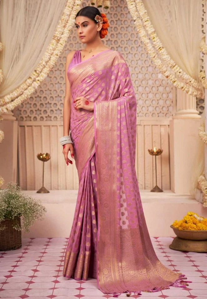 Trending Banarasi Soft Silk Wedding Wear Saree With Blouse 11-KT