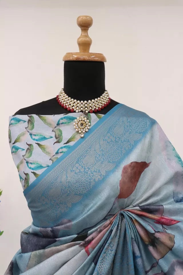 Function Style Bollywood Handloom Silk Saree,Wedding Party Ethnic Wear Sari