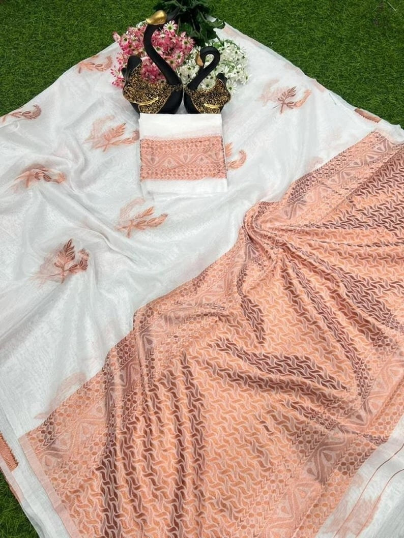 Banarasi Soft Silk Bollywood Traditional Wear Indian Saree With Blouse