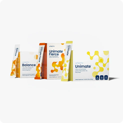 Unicity Unimate & Balance Orange Drink Mix Combo – 30 Pack Each