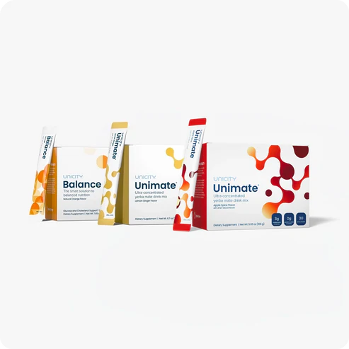 Unicity Unimate & Balance Orange Drink Mix Combo – 30 Pack Each