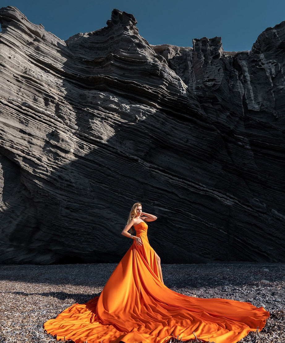 Photoshoot Dress | Flowy Dress | Santorini Flying Dress