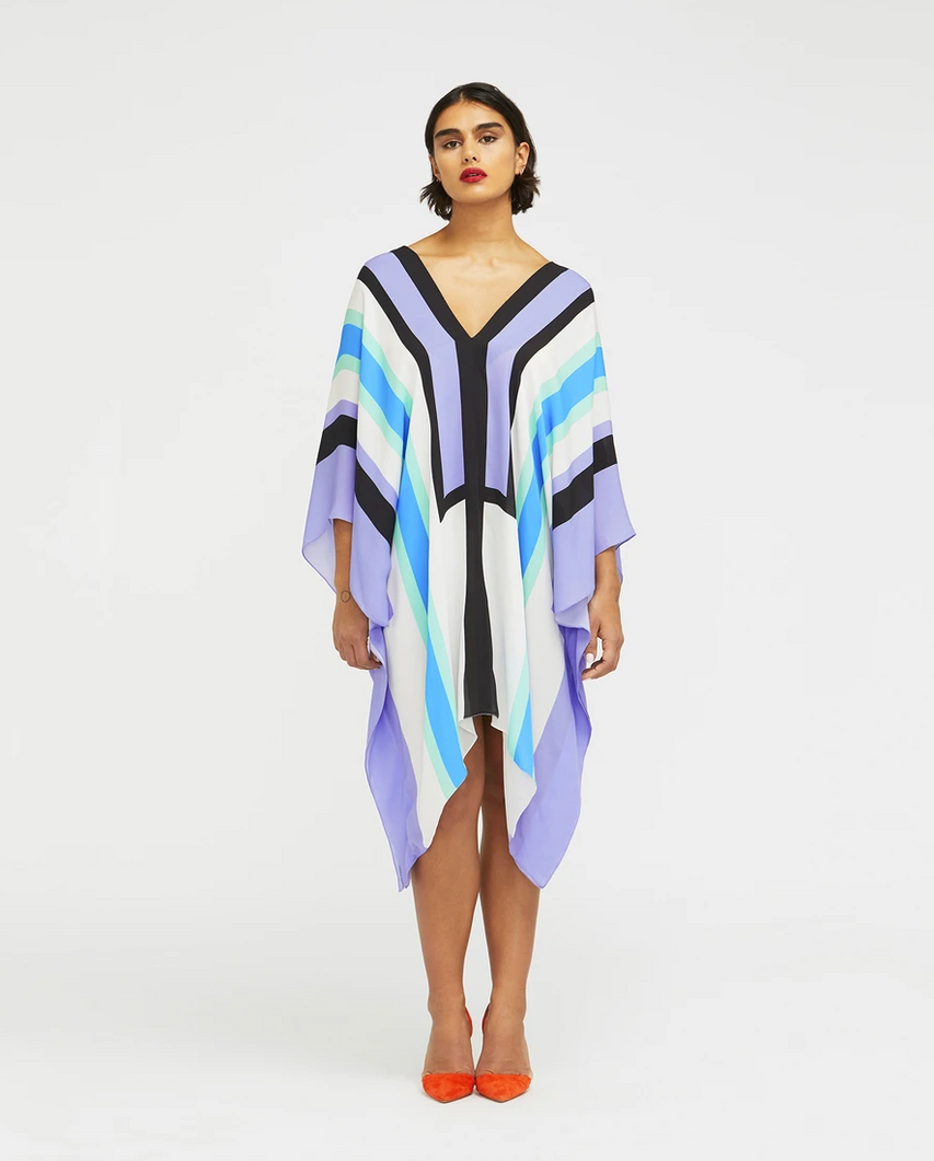 Soft Silk Crepe Kaftan, Casual Wear Caftan For Women's