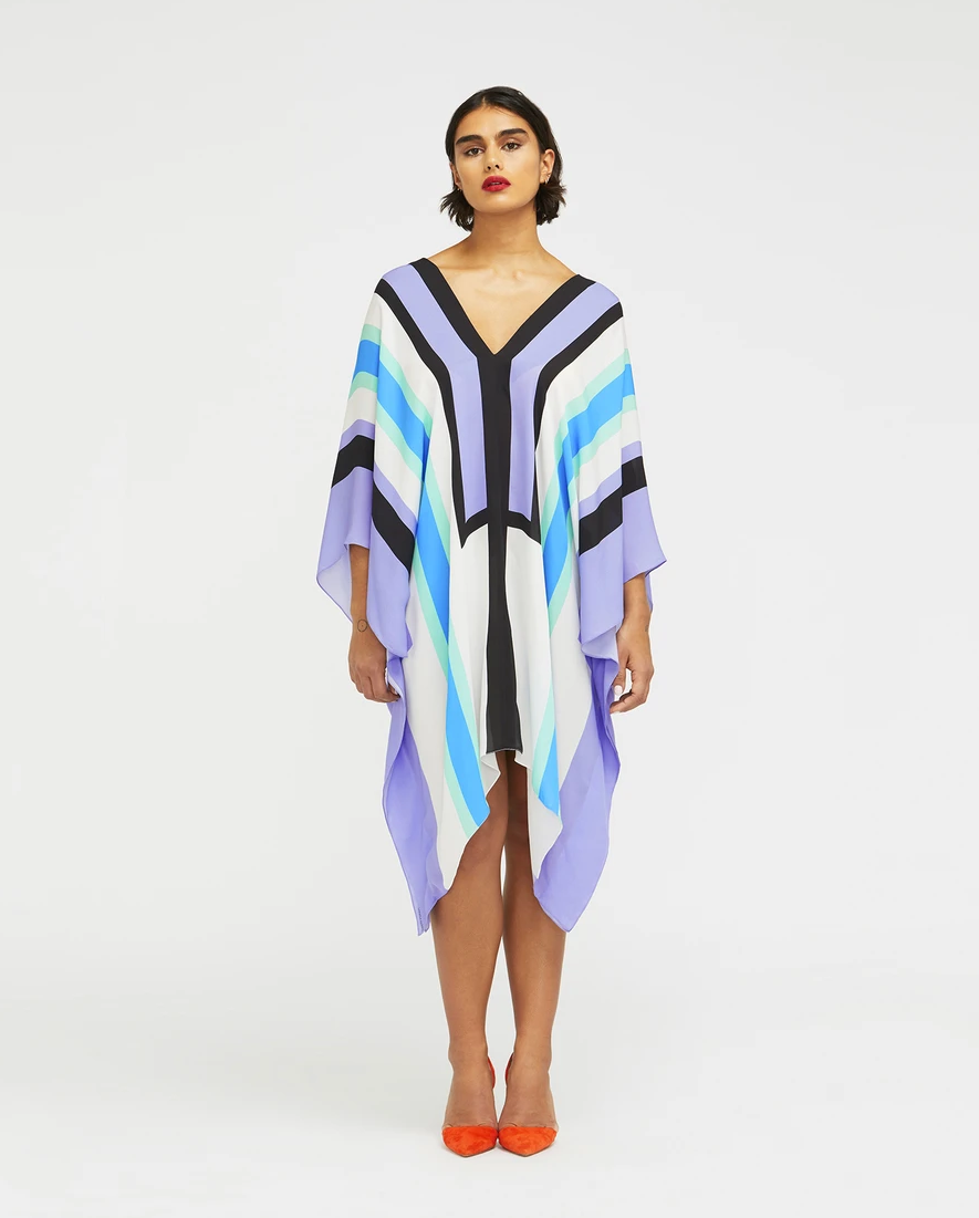 Soft Silk Crepe Kaftan, Casual Wear Caftan For Women's