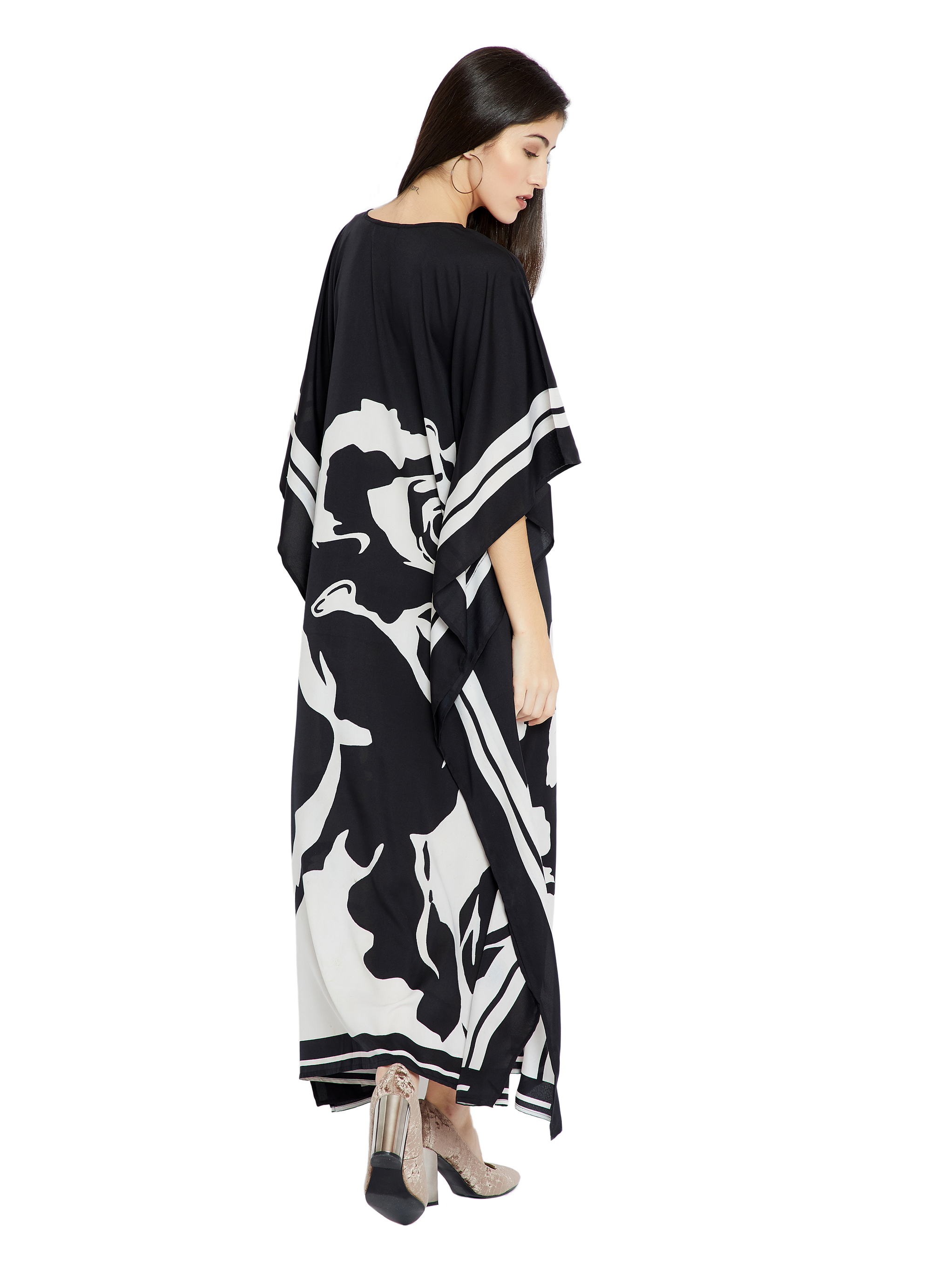 Elegant Soft Satin Silk Kaftan, Perfect for Evening Wear Caftan For Women's