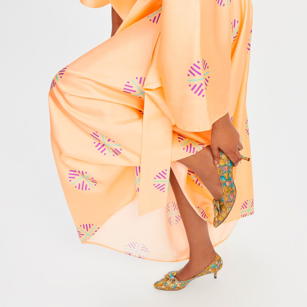 Luxury Soft Satin Silk Kaftan, Stylish Beach Wear Women's Caftan