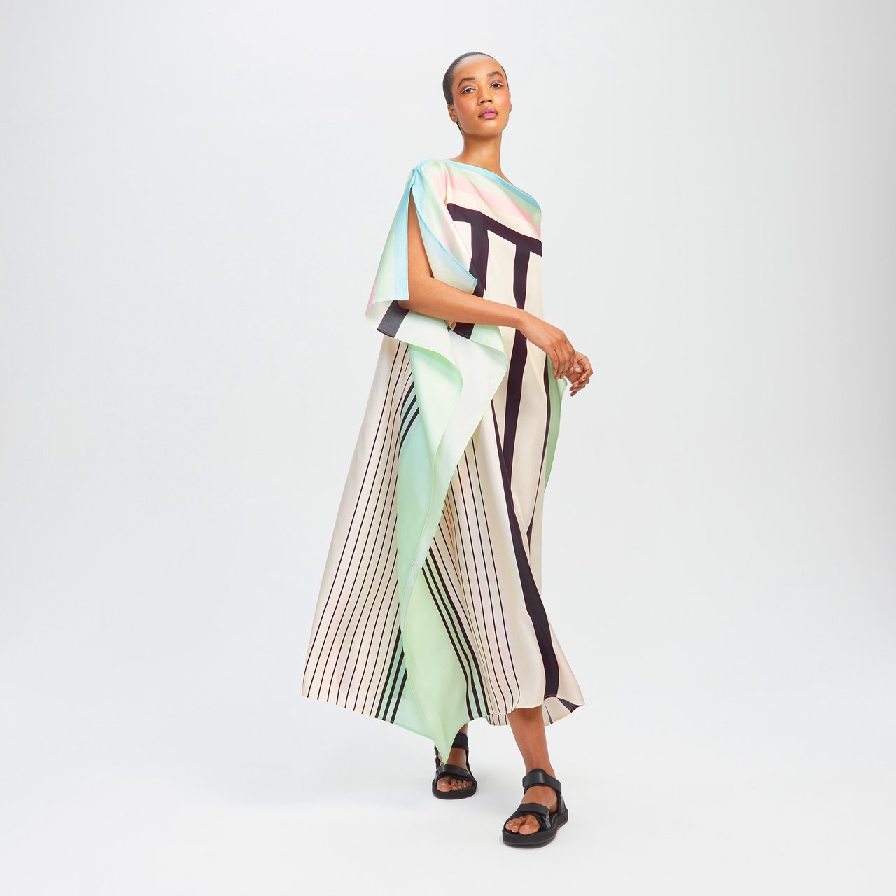 Soft Satin Silk Kaftan, Stylish & Flowing Caftan For Women's