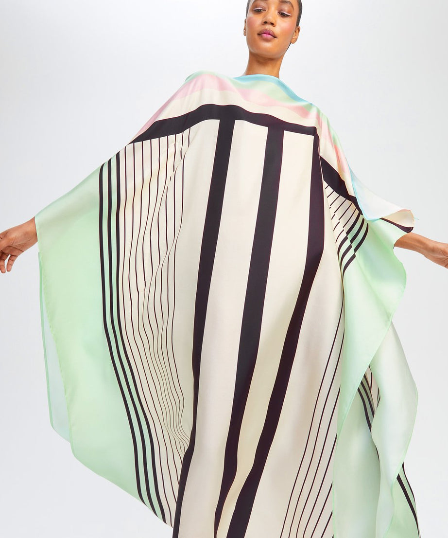 Soft Satin Silk Kaftan, Stylish & Flowing Caftan For Women's