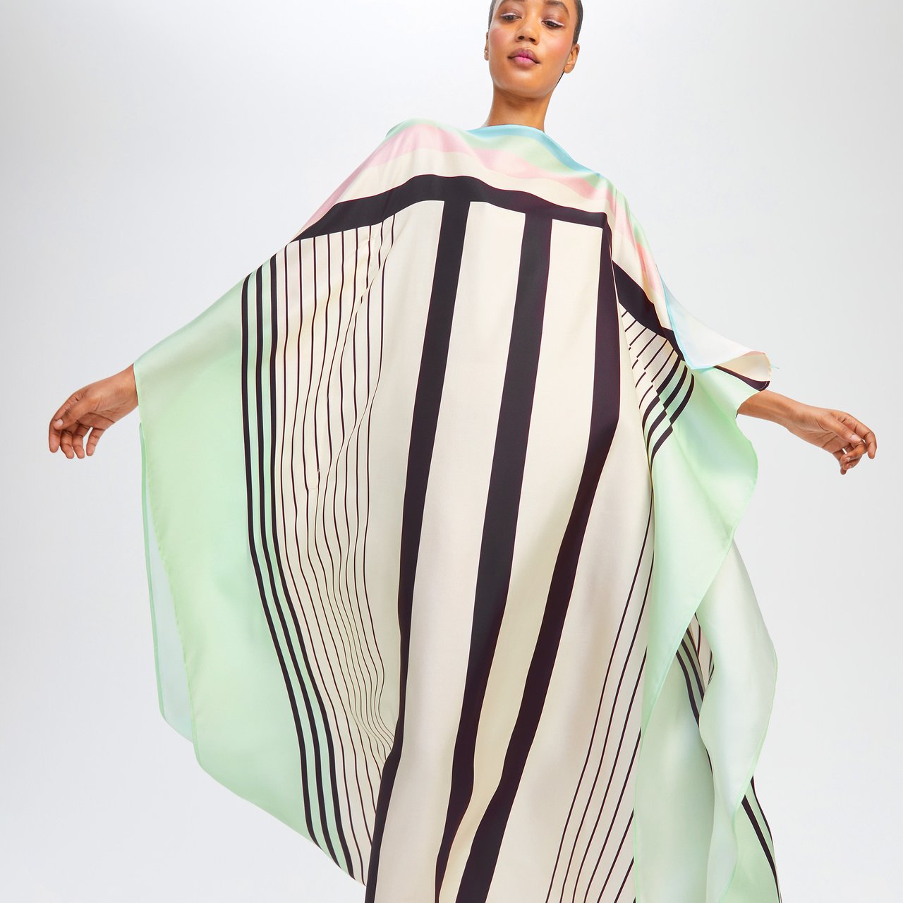 Soft Satin Silk Kaftan, Stylish & Flowing Caftan For Women's