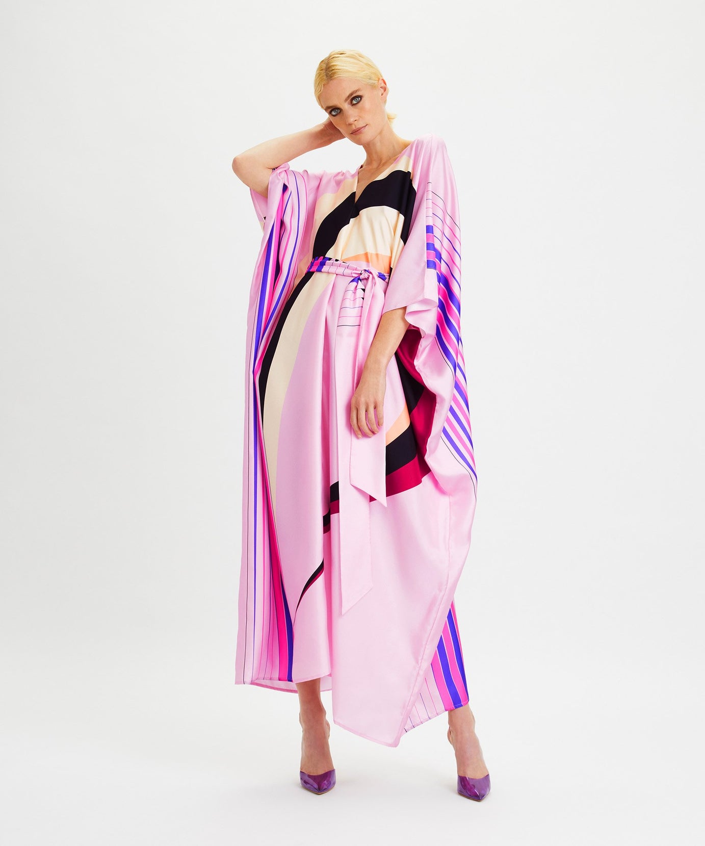 Elegant Soft Satin Silk Kaftan - Perfect for Evening Wear Caftan For Women's