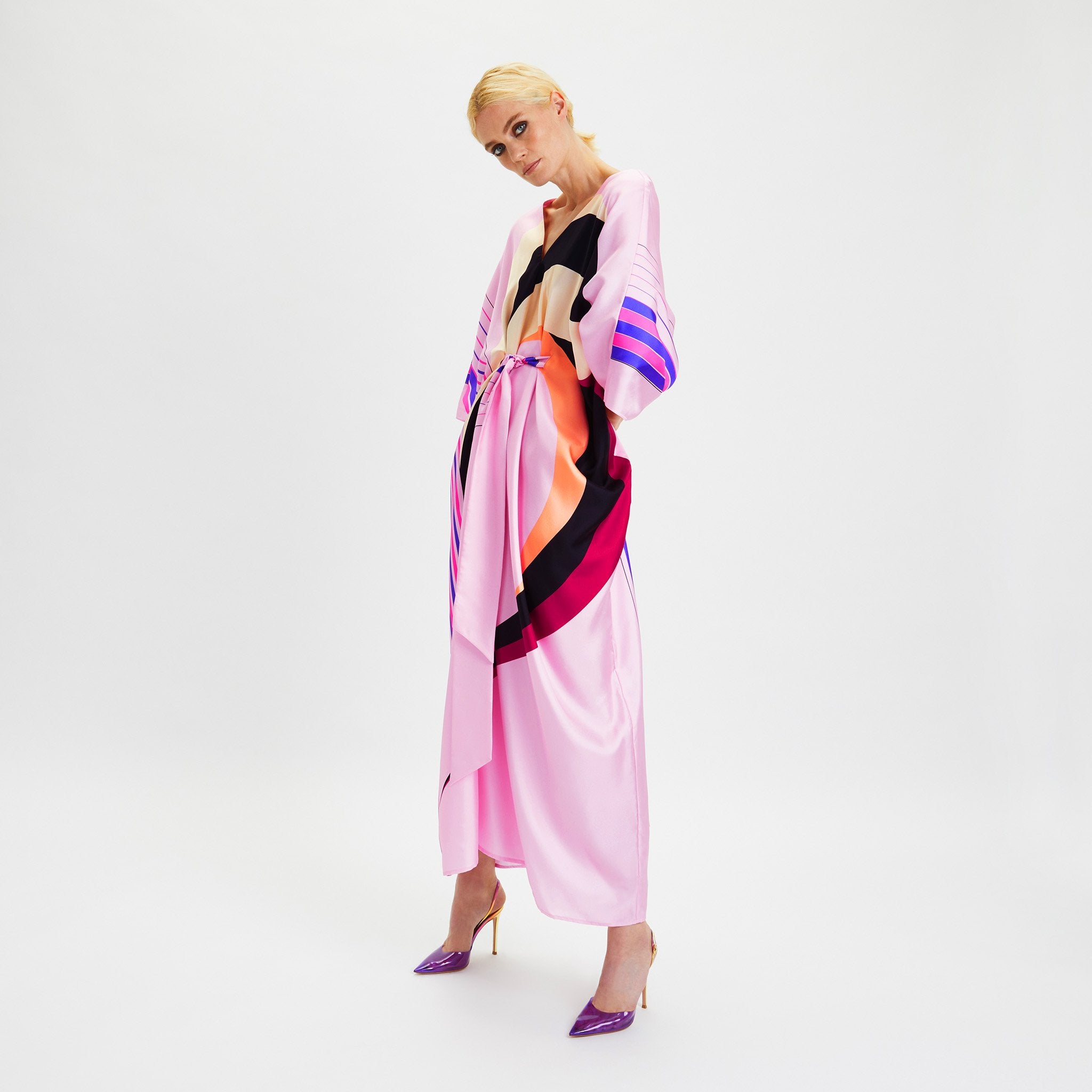 Elegant Soft Satin Silk Kaftan - Perfect for Evening Wear Caftan For Women's