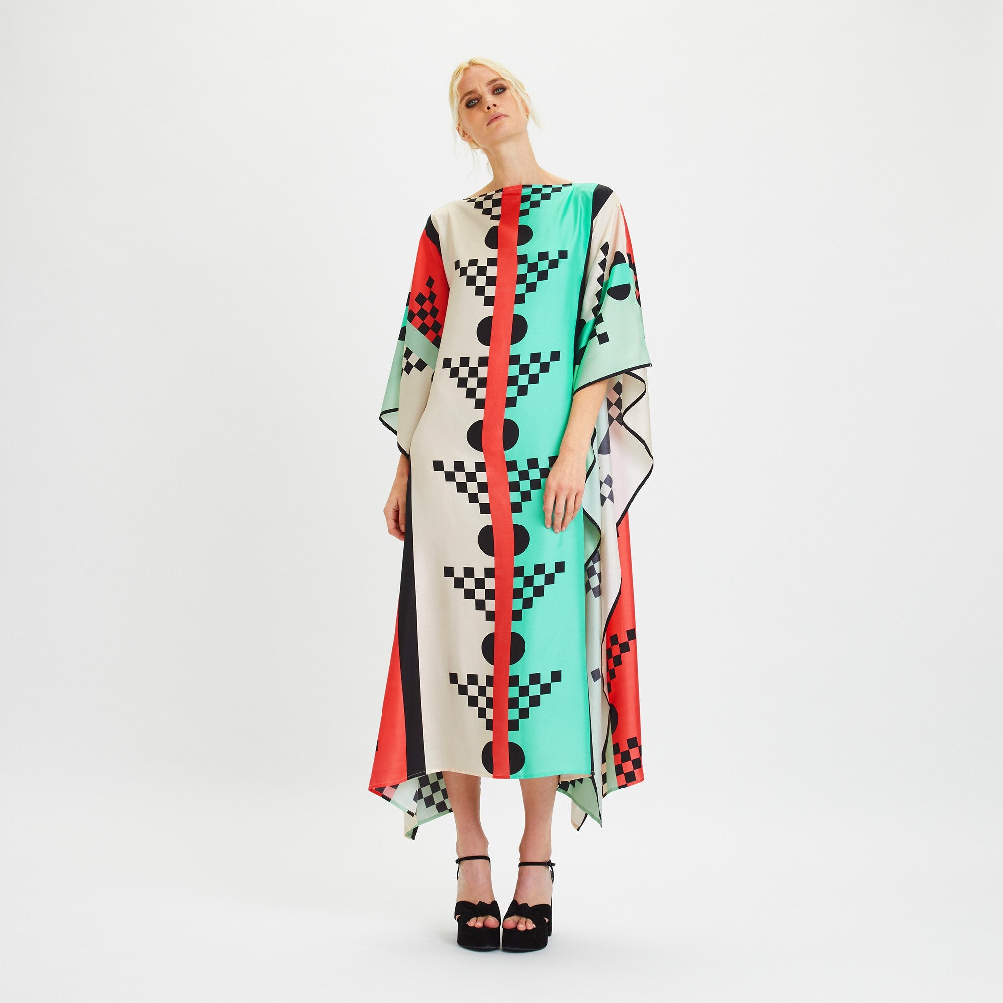 Long Soft Satin Silk Kaftan – Lightweight and Comfortable Caftan For Women's